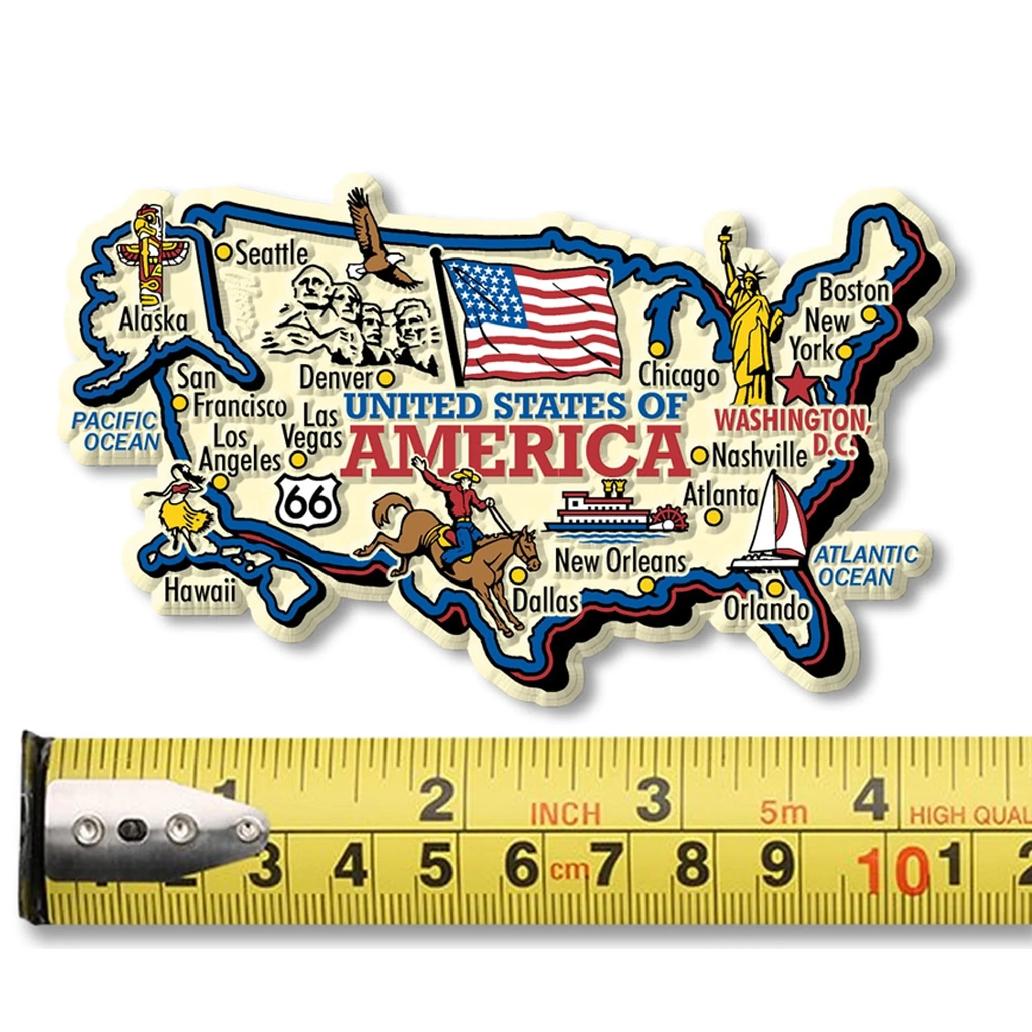 United States Country Map Magnet - Image 2