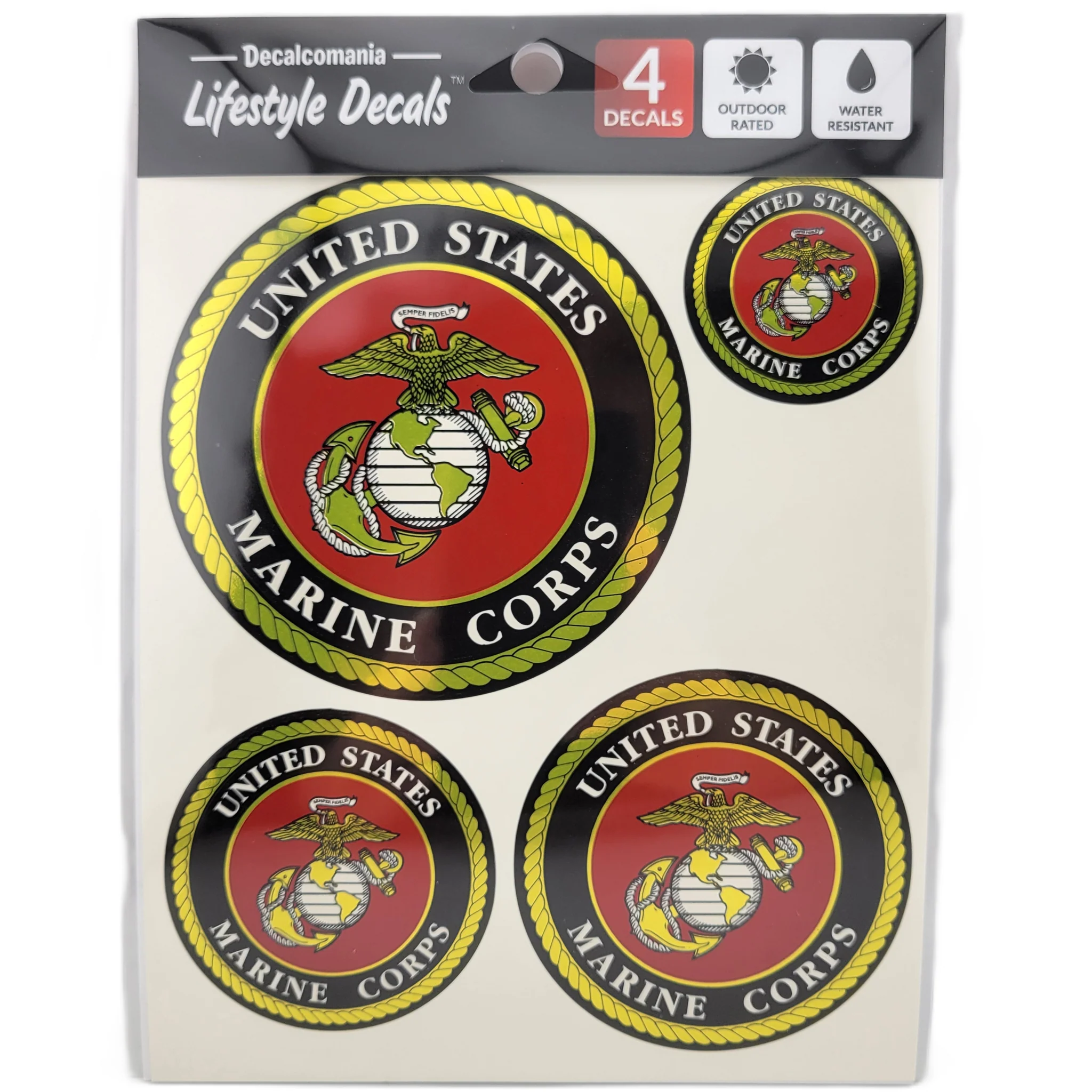 United States Marine Corps Set of 4 Vinyl Stickers - Image 3