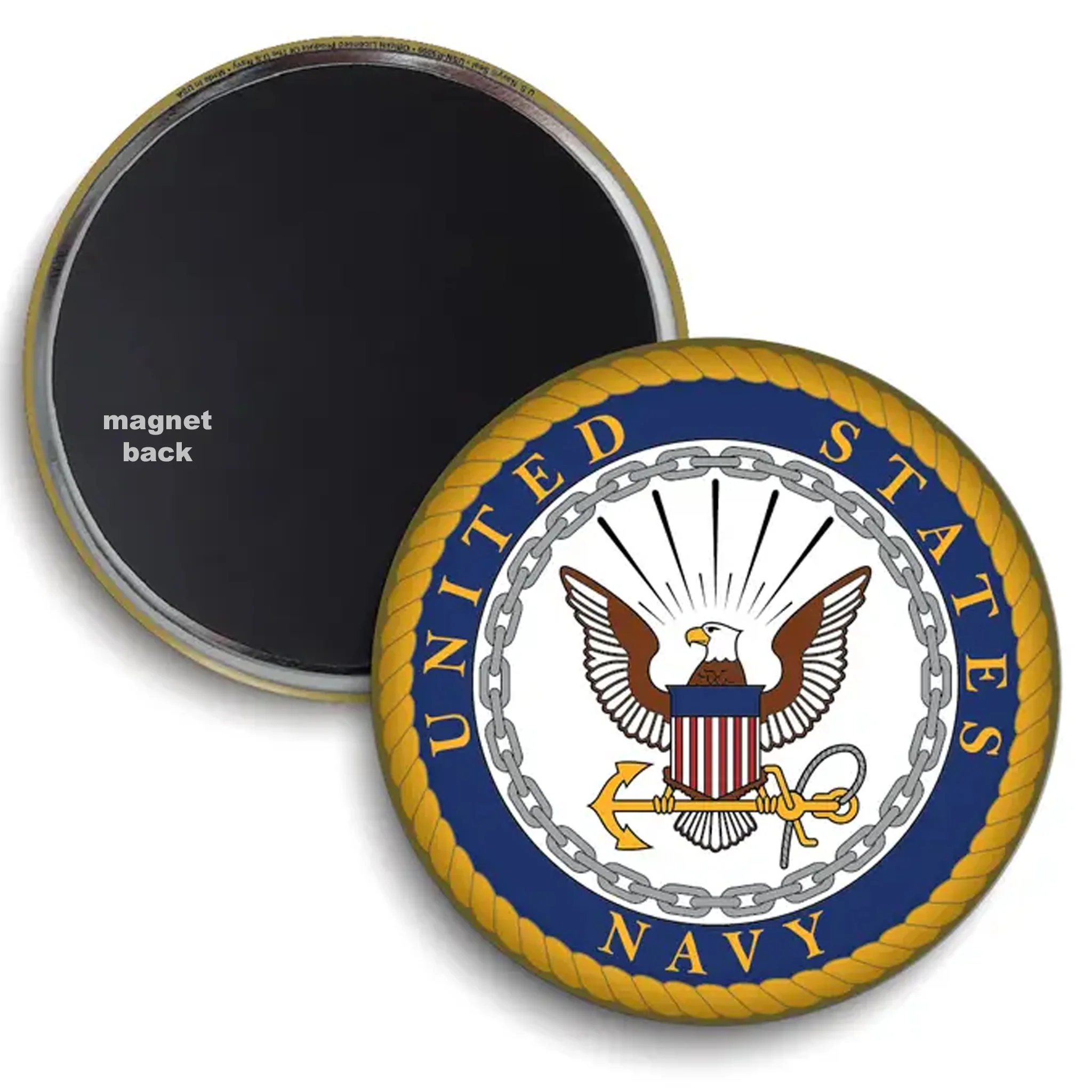 United States Navy Logo Round Magnet