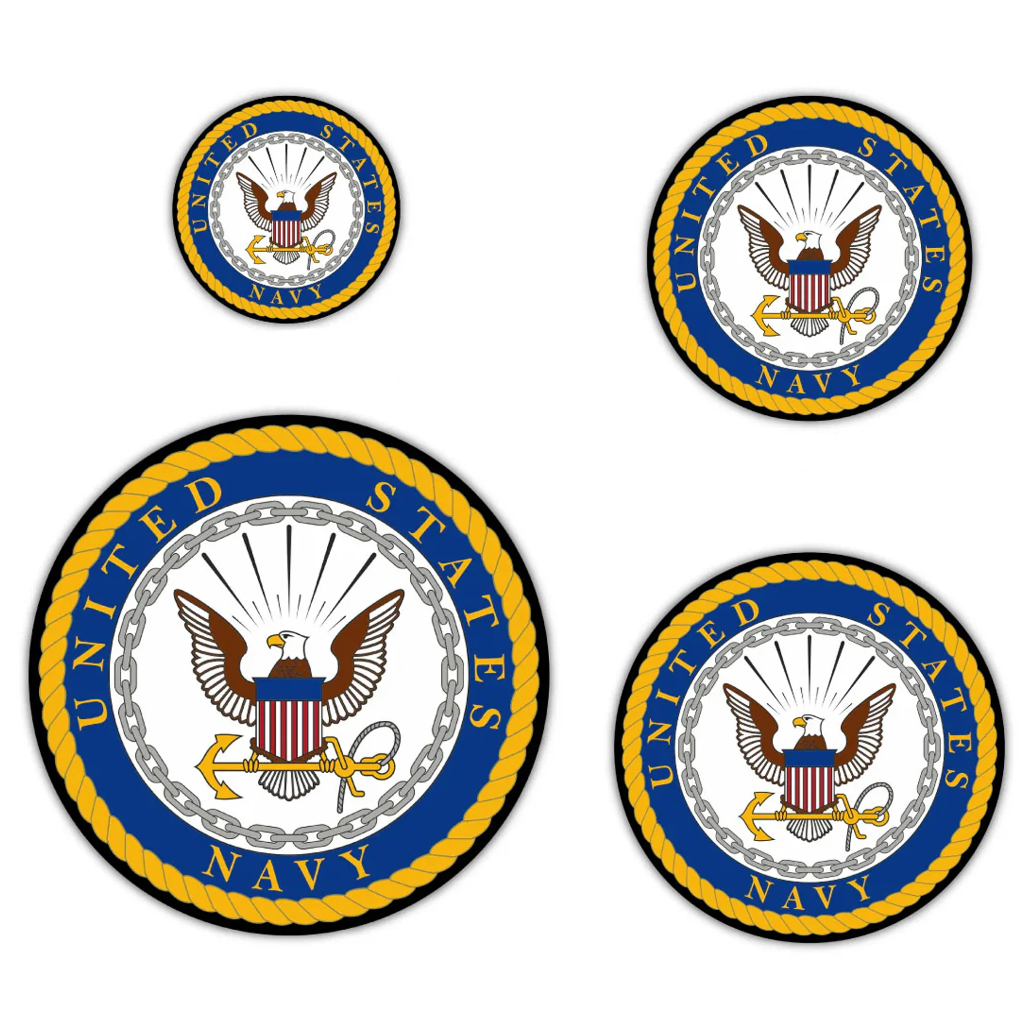 United States Navy Set of 4 Vinyl Stickers