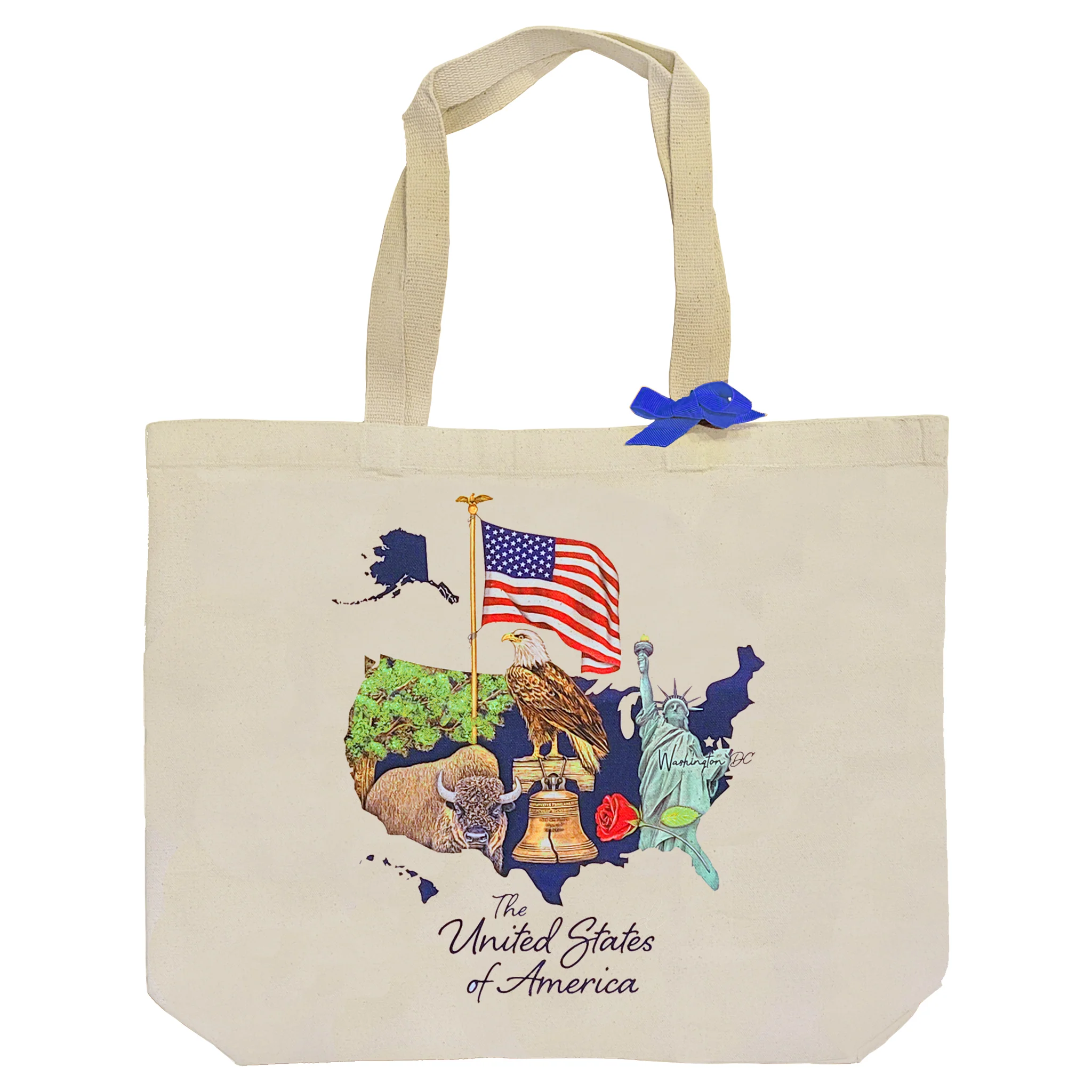 United States of America Symbols Canvas Totebag