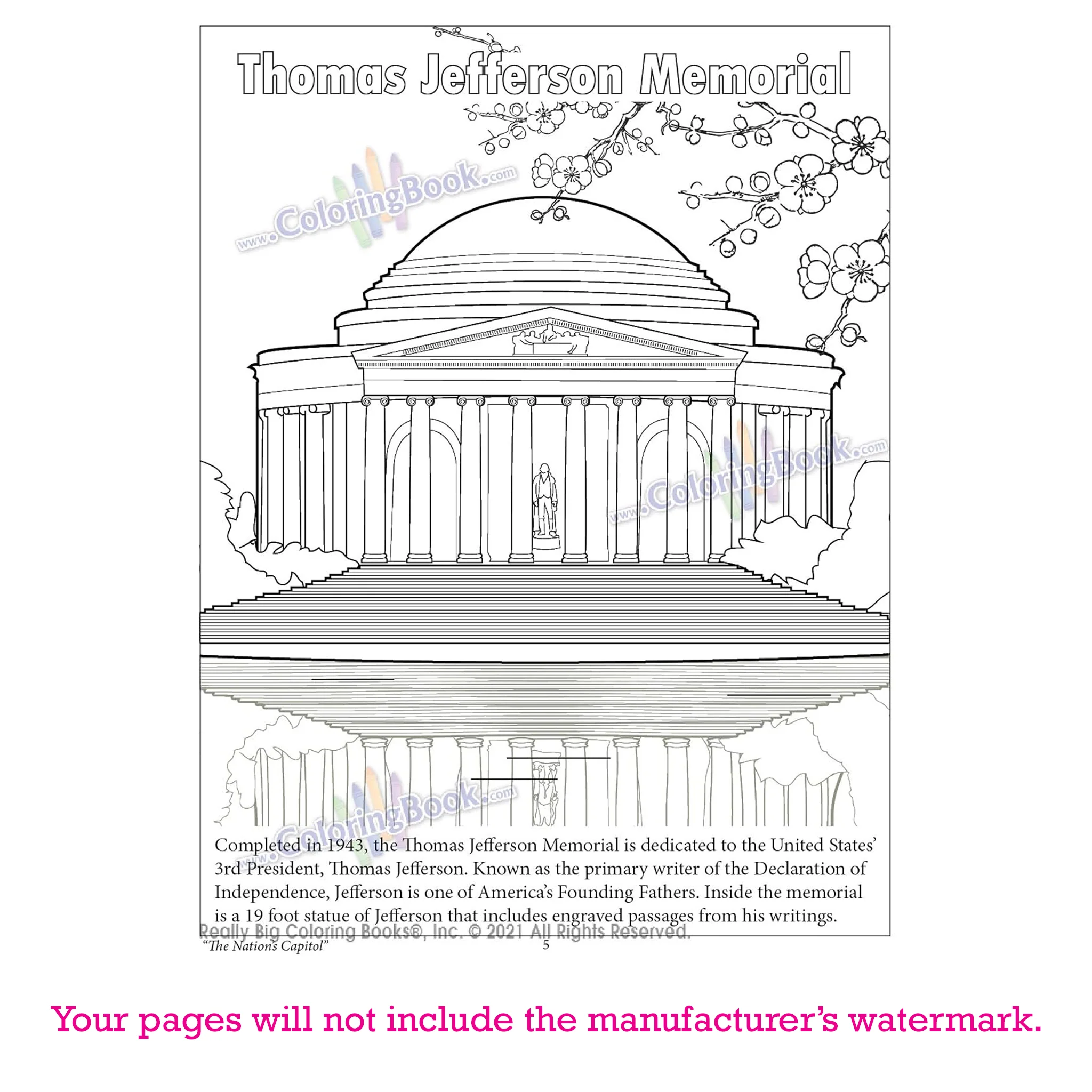 Washington D.C. (The Nation's Capitol) Coloring and Activity Book - Image 3