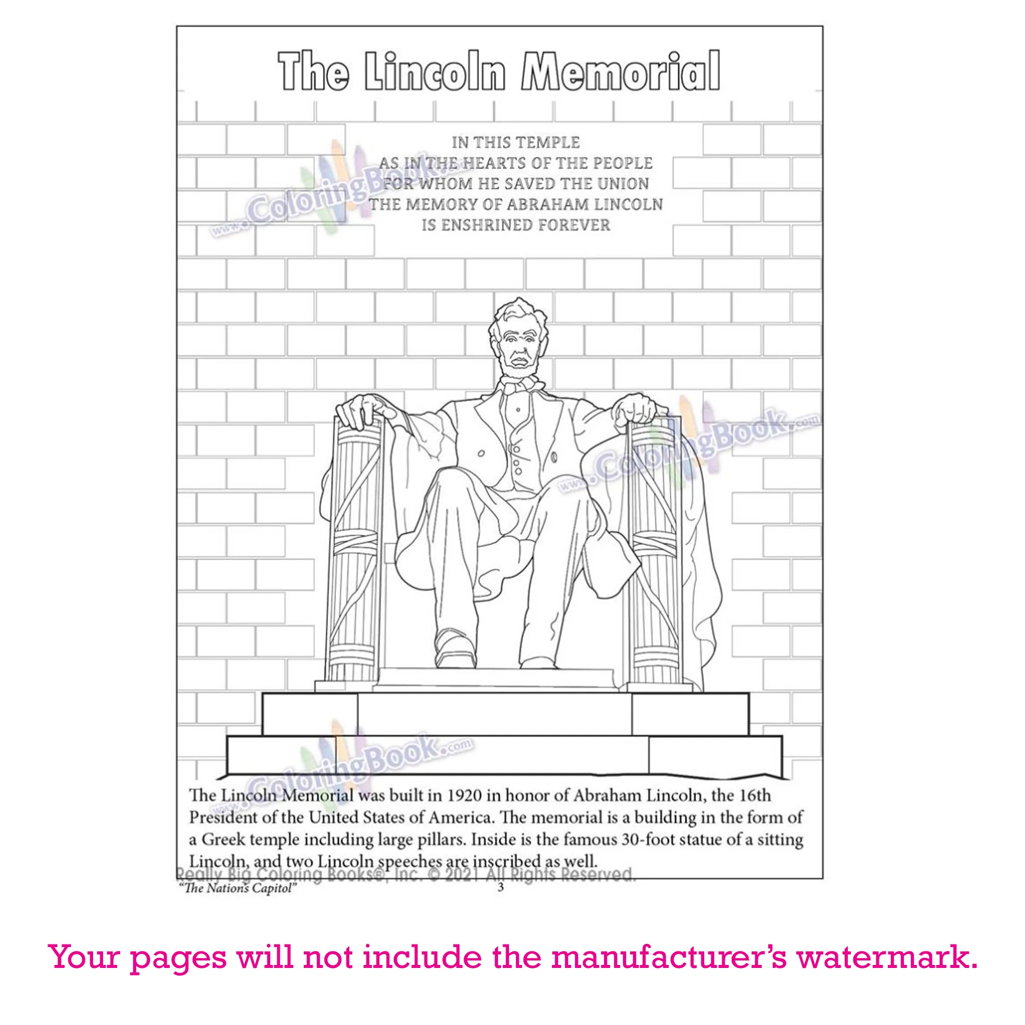 Washington D.C. (The Nation's Capitol) Coloring and Activity Book - Image 4
