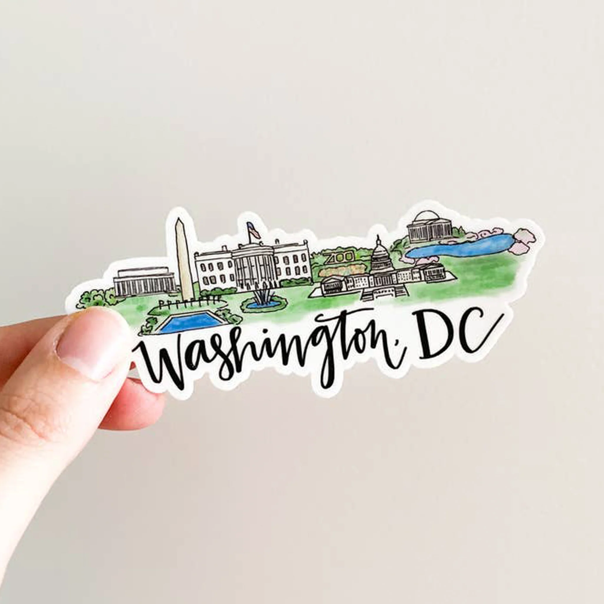 Washington DC Skyline Vinyl Sticker - Image 2