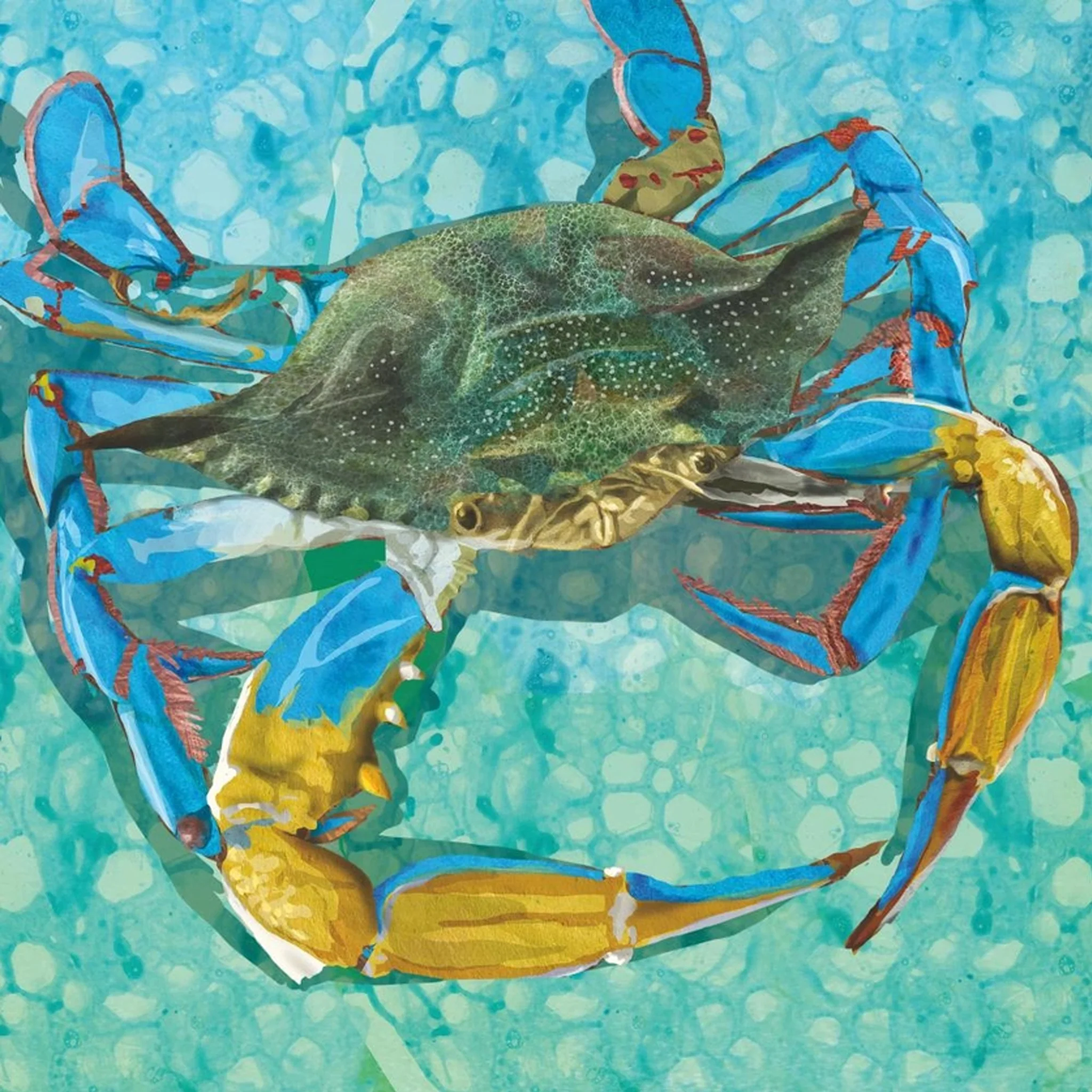 Watercolor Crab Cocktail Paper Napkins