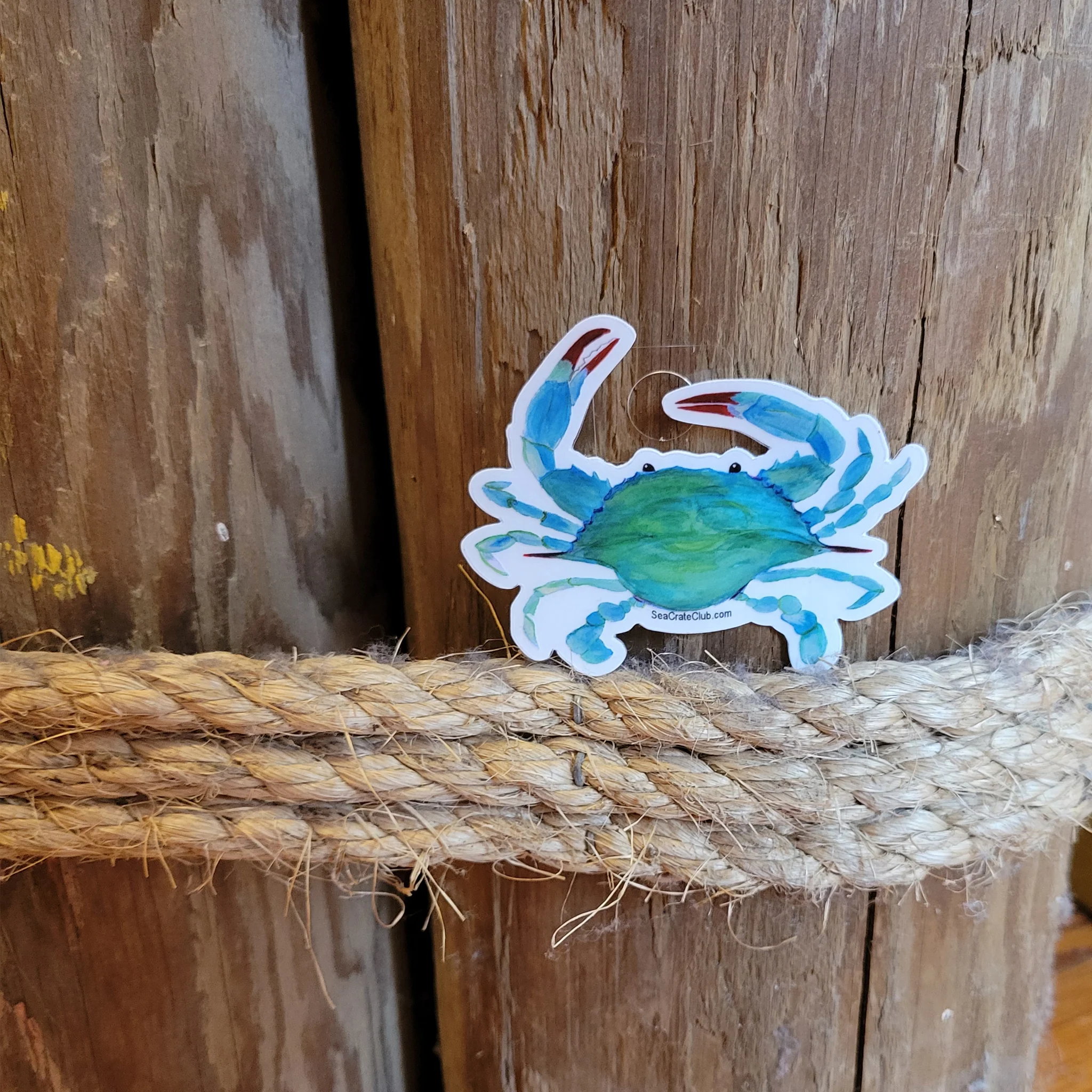 Watercolor Crab MINI Sticker Decal - Image 2