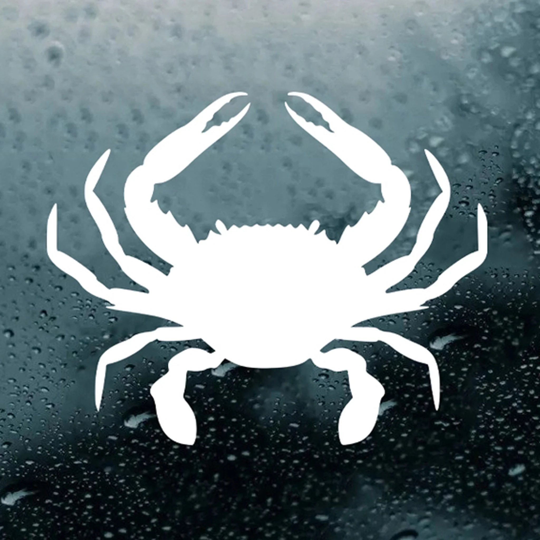 White Crab Die Cut Decal Vinyl Sticker