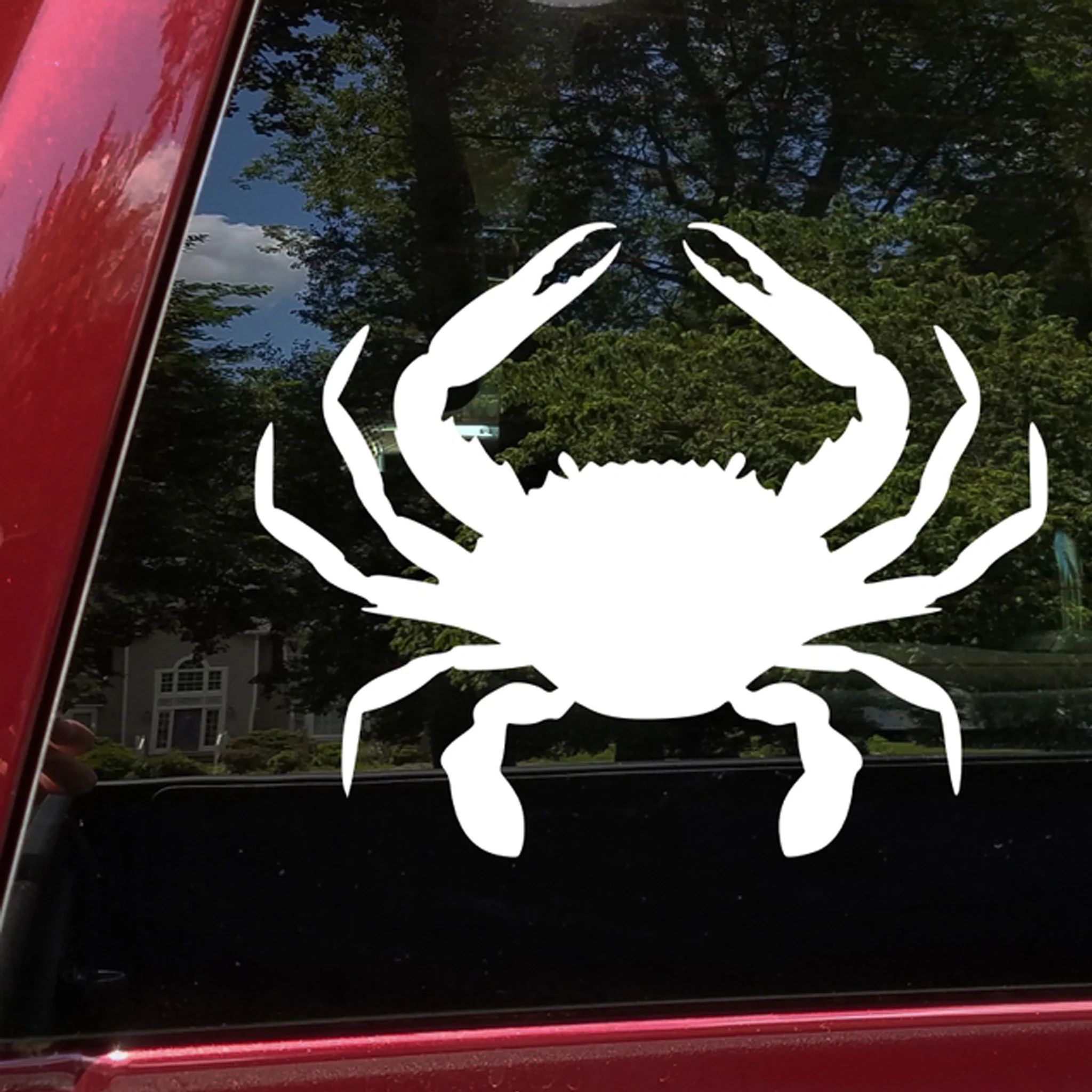 White Crab Die Cut Decal Vinyl Sticker - Image 2