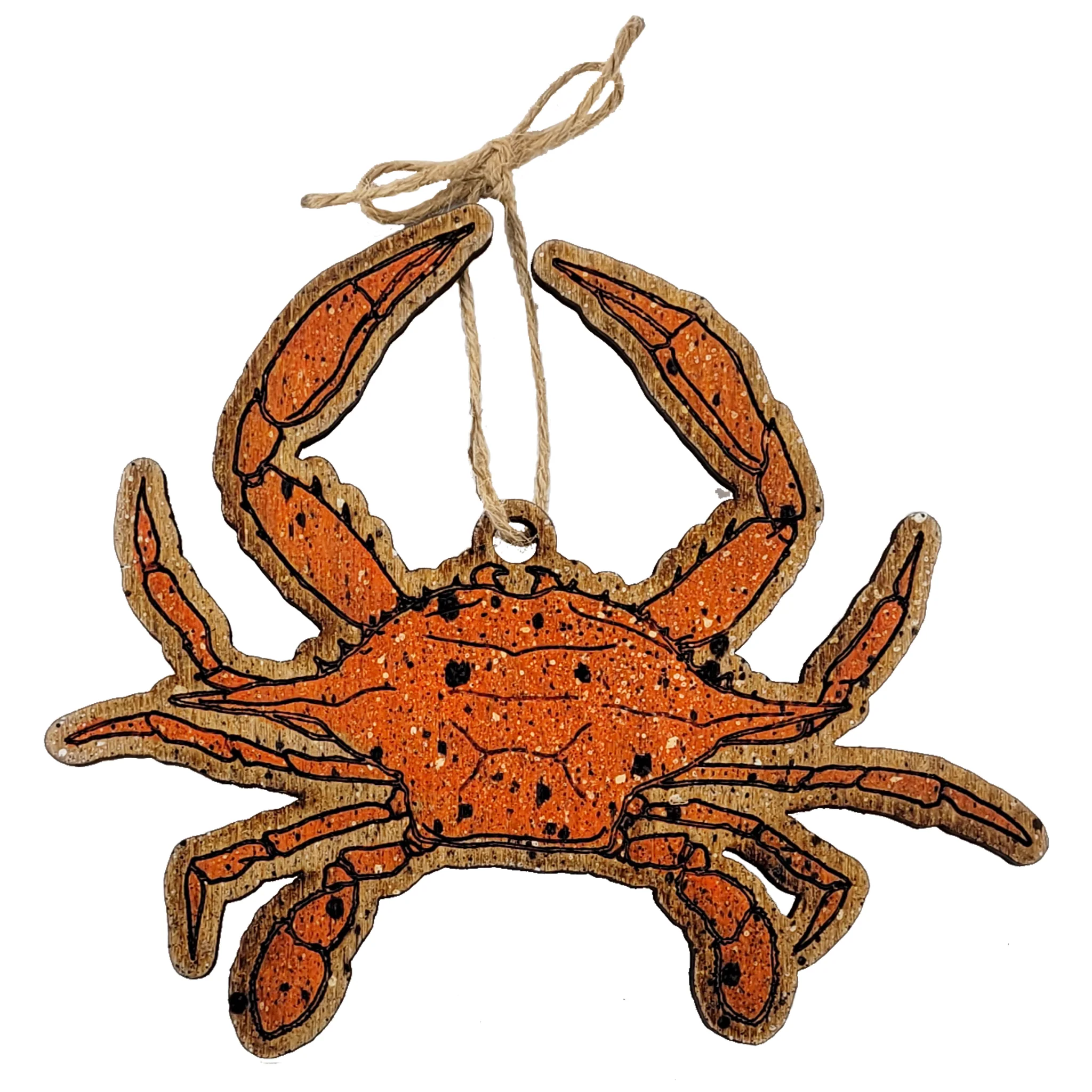 Wood Crab Ornament Locally Made - Image 2