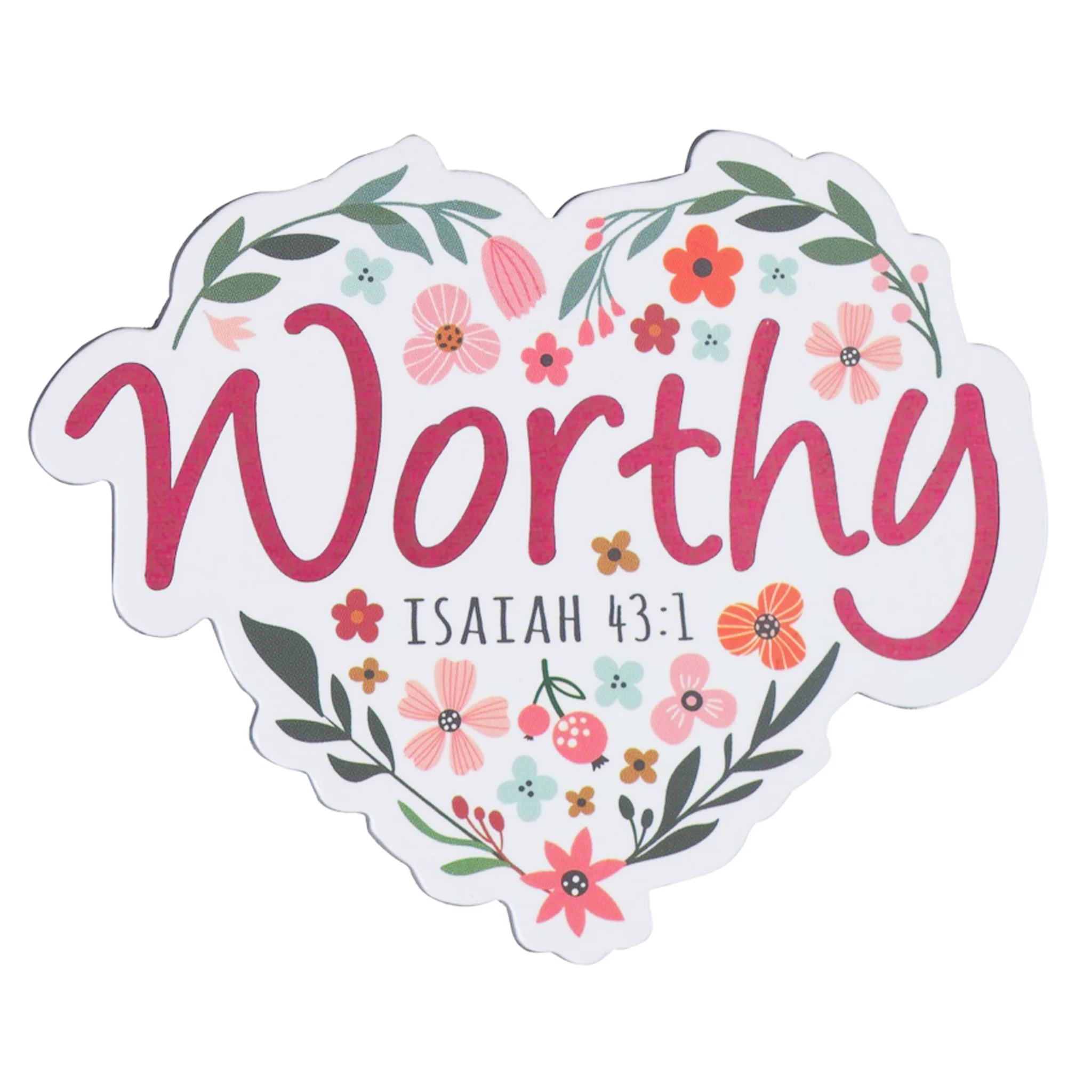 Worthy Isaiah 43:1 Florals Magnet